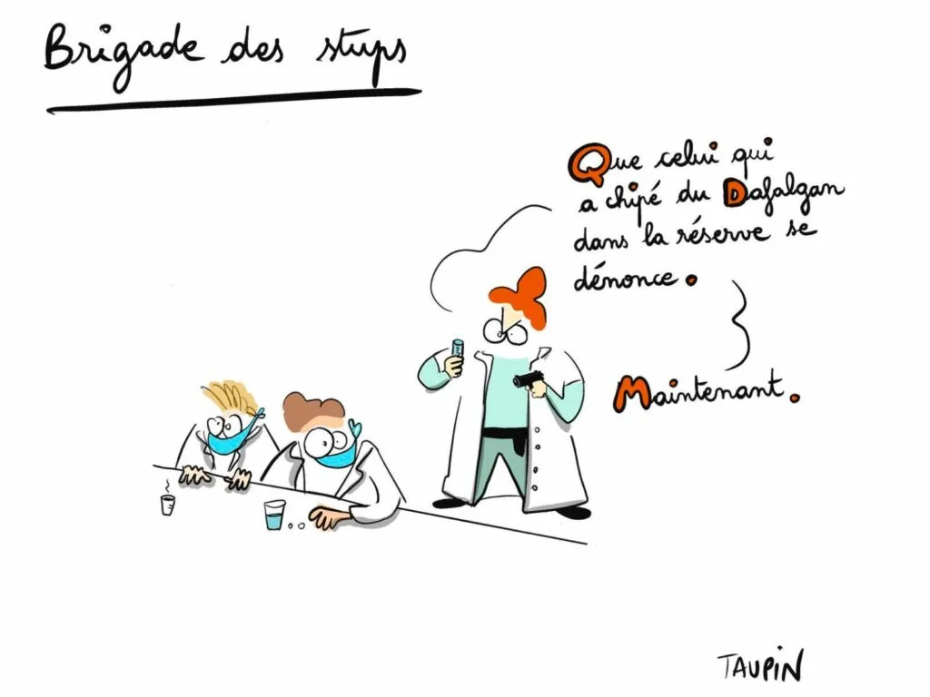 Sarah Taupin illustration pour service de neurochirurgie Lariboisiere paris