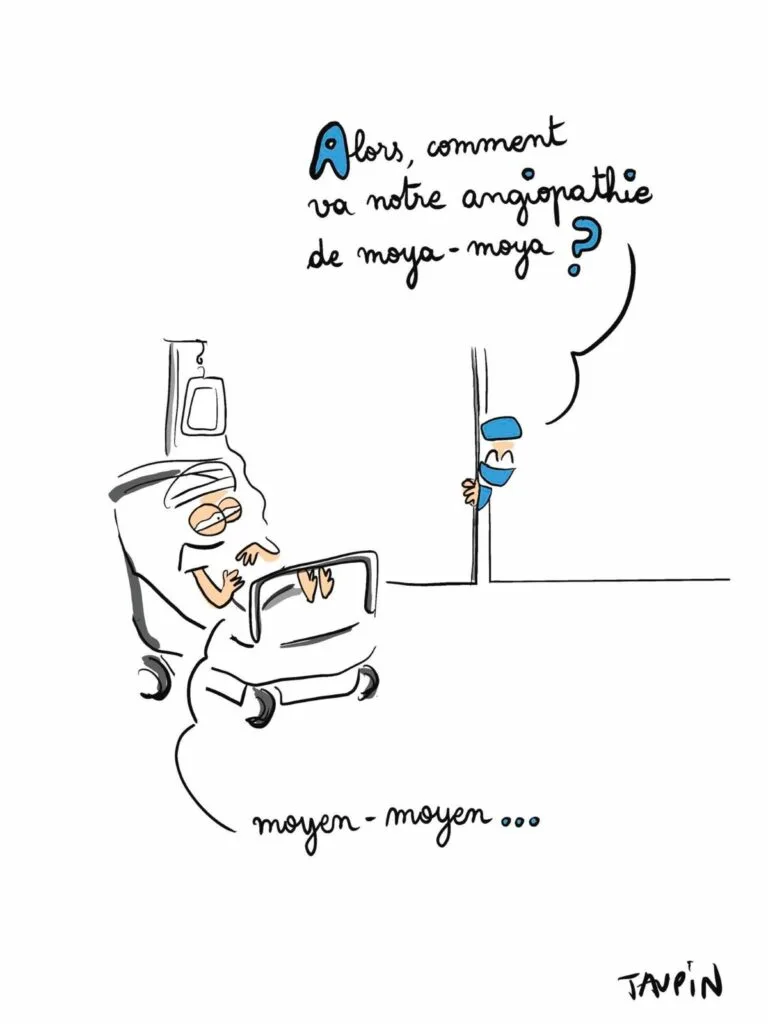Sarah Taupin illustration pour service de neurochirurgie Lariboisiere paris
