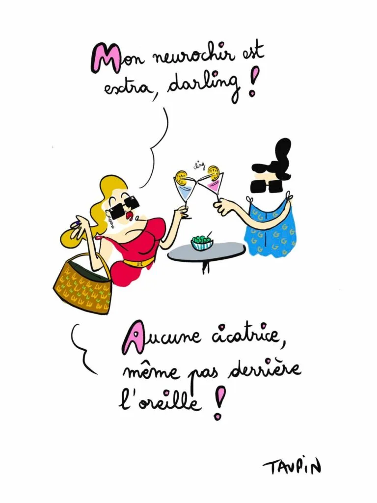 Sarah Taupin illustration pour service de neurochirurgie Lariboisiere paris